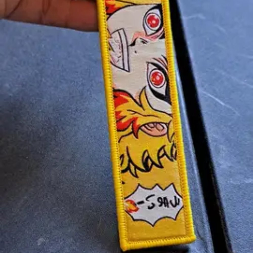 Anime Figure Charm Keychain Anime Keyring Embroidery Keychain Bag Accessory Car